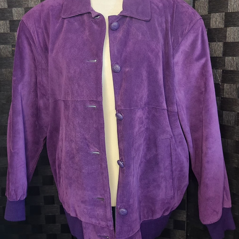 Hunt Club Purple Leather Jacket